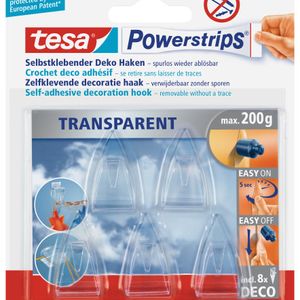 TESA 58900-00013 kledinghaak Transparant 5 stuk(s)