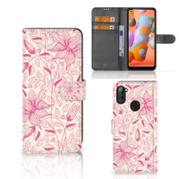 Samsung Galaxy M11 | A11 Hoesje Pink Flowers - thumbnail