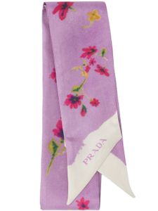 Prada foulard à fleurs imprimées - Violet