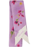 Prada foulard à fleurs imprimées - Violet - thumbnail