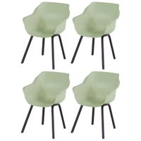 Set van 4 - Hartman Sophie Element dining armstoel - French green