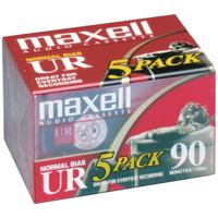 Maxell Normal Bias UR Cassettebandje 90 min. Set van 5 stuks - thumbnail