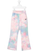 Chiara Ferragni Kids pantalon à imprimé tie dye - Rose