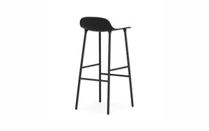 Normann Copenhagen Form Barkruk Low 75 cm - Staal - Zwart