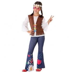 Carnavalskleding jaren 60//Flower Power/Hippie kostuum voor meisjes 140 (10-12 jaar)  -