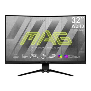 MSI MAG 325CQRXFDE Gaming monitor Energielabel G (A - G) 80 cm (31.5 inch) 2560 x 1440 Pixel 16:9 1 ms HDMI, DisplayPort, Hoofdtelefoonaansluiting, USB 2.0,