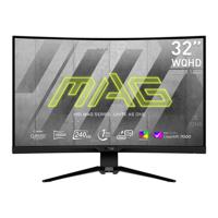 MSI MAG 325CQRXFDE Gaming monitor Energielabel G (A - G) 80 cm (31.5 inch) 2560 x 1440 Pixel 16:9 1 ms HDMI, DisplayPort, Hoofdtelefoonaansluiting, USB 2.0,