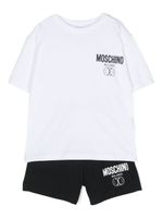 Moschino Kids ensemble haut-short en coton à logo imprimé - Noir