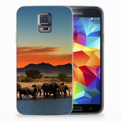 Samsung Galaxy S5 TPU Hoesje Olifanten