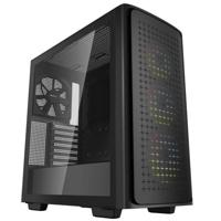 DeepCool CK560 Midi-tower Behuizing, Gaming-behuizing Zwart 4 voorgeïnstalleerde LED-ventilators