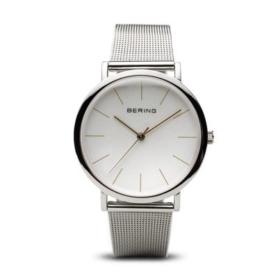Bering 13436-001 Classic 36mm Polished Silver Mesh