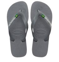 Havaianas Havaianas - Brasil Logo steel grey Grijs Rubber Teenslippers Unisex