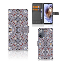 Motorola Moto G31 | G41 Bookcase Flower Tiles - thumbnail