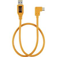 Tether Tools USB-kabel USB-A stekker, USB-C stekker 0.50 m Oranje 90° haaks naar rechts TET-CUCRT02-ORG