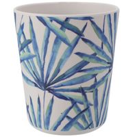 Excellent Houseware drinkbeker - kunststof/melamine - met print - 9 x 11 cm - 440 ml   -