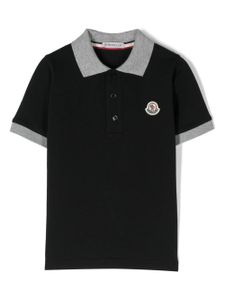 Moncler Enfant polo à col contrastant - Noir