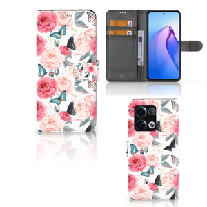 OPPO Reno8 Pro Hoesje Butterfly Roses