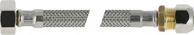 Bonfix Flexibele RVS aansluitleidingen 50 centimeter 3/8 x 15 - binnendraad x knel