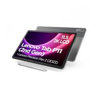 Lenovo Tab P11 (2e generatie) tablet, 11,5 inch 2K touchscreen, MediaTek Helio G99, 4 GB RAM, 128 GB geheugen, Android 13, grijs, incl. Lenovo Precision Pen 2