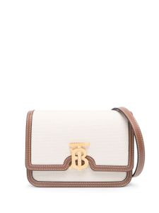 Burberry TB logo-plaque crossbody bag - Tons neutres