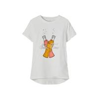 NAME IT KIDS T-shirt Icon met biologisch katoen wit/geel