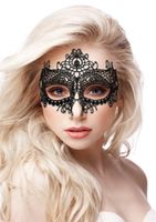 Queen Black Lace Mask - Black