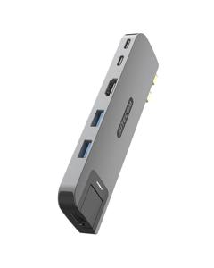 Sitecom AC-1001 interface hub USB Type-C 10000 Mbit/s Zwart, Grijs