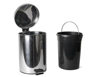 Gerimport Prullenbak Pedaal 31 X 38 Cm Rvs Zilver 12 Liter