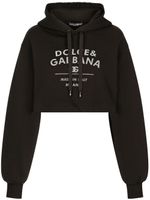 Dolce & Gabbana hoodie en coton mélangé à logo imprimé - Noir