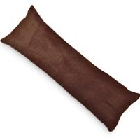 PandaHug Velvet Body Pillow Kussensloop Bruin (45x145 cm)