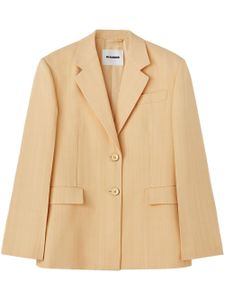 Jil Sander blazer en crêpe à simple boutonnage - Orange