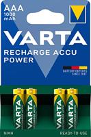 Varta oplaadbare accu Ready2Use AAA 1000 mAh 4-pack 4er Pack zilver
