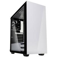 Kolink STRONGHOLD WHITE Midi-tower PC-behuizing Wit, Zwart 2 voorgeïnstalleerde ventilators, Zijvenster, Stoffilter