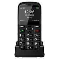 Melefon D210 4G Senior Telefoon met SOS - Dual SIM - Zwart - thumbnail