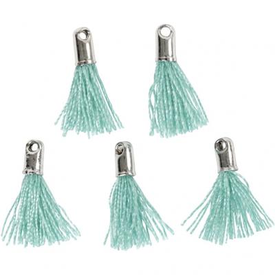 Creotime tassels 10 mm 5 stuks groen Creotime tassels 10 mm 5 stuks groen