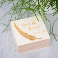 Ringdoosje hout vierkant ibiza