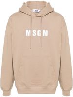 MSGM hoodie en coton à logo imprimé - Tons neutres