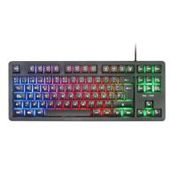 Mars Gaming MK023, Gaming Keyboard TKL, Hybride H-Mech Technologie, FRGB Regenboogverlichting, Anti-ghosting, Universele Compatibiliteit, Zwart, Spaanse Taal