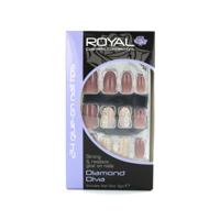 Royal 24 Glue-On Nail Tips - Diamond Diva (met nagellijm)