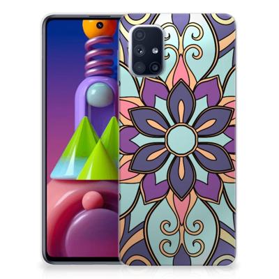 Samsung Galaxy M51 TPU Case Purple Flower Samsung Galaxy M51 TPU Case Purple Flower