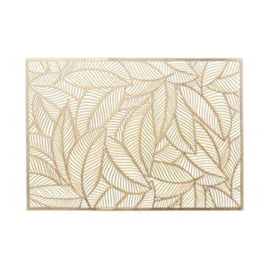 Unique Living Placemat Nissa - 1x - goud bladmotief - 30 x 45 cm   -