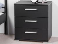 Nachtkastje ELODIE 3 lades zwart