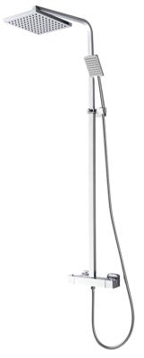 BWH Design Rombo Eco douche opbouwset + thermostatische kraan chroom