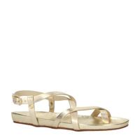 Fred de la Bretoniere leren sandalen goud