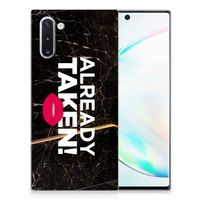 Samsung Galaxy Note 10 Siliconen hoesje met naam Already Taken Black - thumbnail