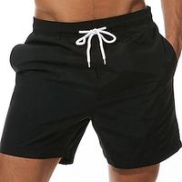 Voor heren Boardshorts Zwemshorts Lange zwembroeken Zomer korte broeken Strandshorts Zak Trekkoord met Mesh-voering Effen Sneldrogend Buiten Feestdagen Uitgaan Hawaii Boho Grijs Groen Zwart Lightinthebox - thumbnail