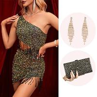 Retro vintage Roaring jaren '20 Jaren 1920 Flapper jurk Cosplay kostuum Outfits The Great Gatsby Dames Pailletten Kwastje Kerstmis Halloween Feest / Uitgaan Kleding Lightinthebox