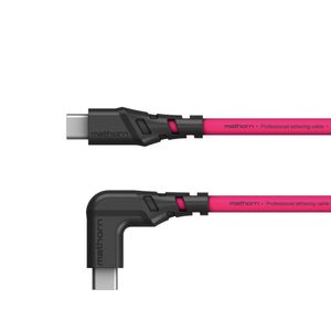 Mathorn Tethering kabel USB-C naar USB-C Right angle Magenta 2m