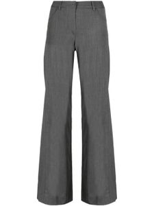 TWP pantalon évasé en laine à taille haute - Gris