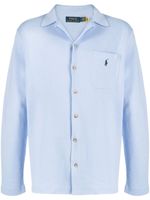 Polo Ralph Lauren cardigan en coton à motif Polo Pony - Bleu